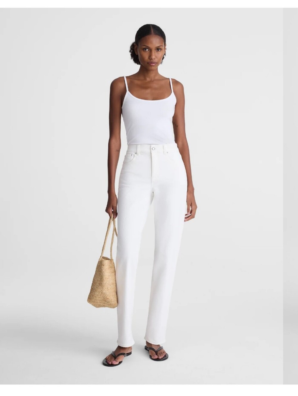 Madewell The Longline Straight Jean NZ078 Size 25 NEW White
